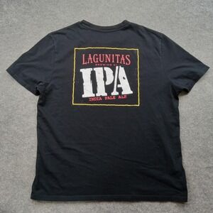 Lagunitas IPA Shirt Mens Medium‎ Black Pocket Dog Graphic Beer Tee Promo